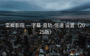 栾樨影院 — 字幕-音轨-倍速 设置（2025版）